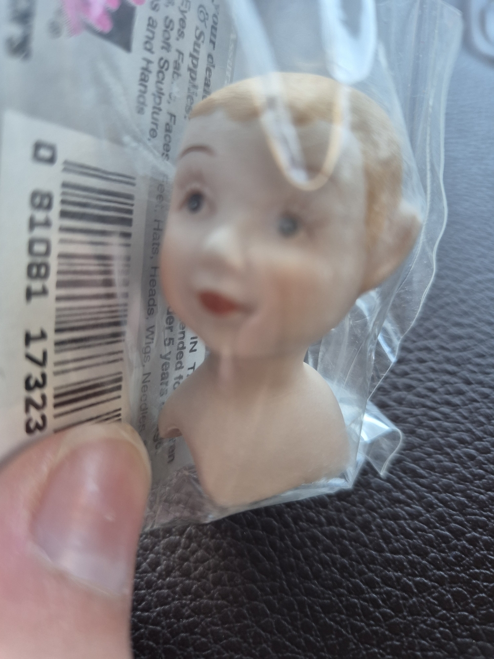 Vintage Mangelsen's Sunshine Porcelain Fairy Doll Head 173-23 38mm (1 1/2")